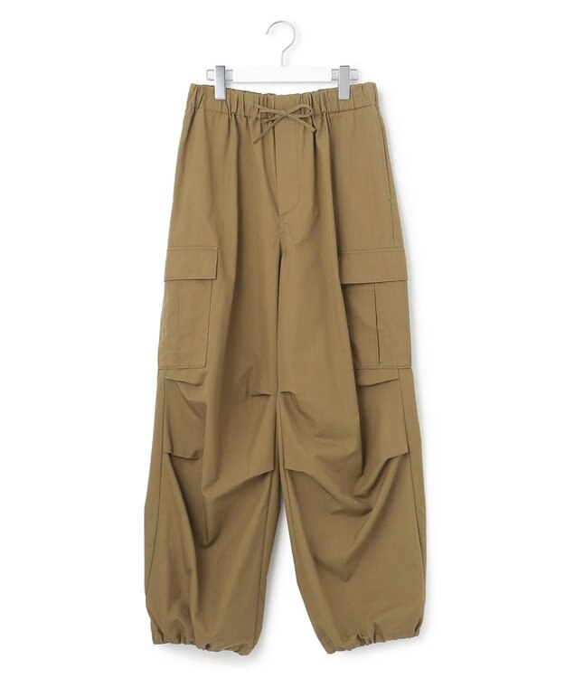 23区 L 【SLOW/一部店舗限定】ハイカウントギャバ パラシュート カーゴパンツ モスグリーン系