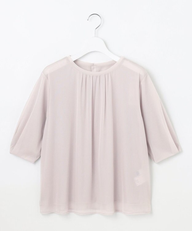 J.PRESS LADIES L シアーレイヤード タックスリーブ カットソー グレージュ系