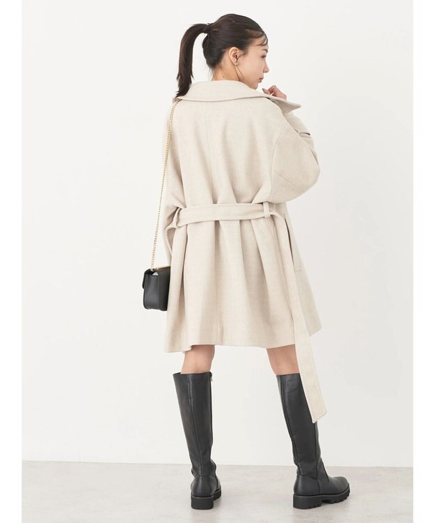 earth music&ecology ２ｗａｙカラーミドル丈コート Light Beige