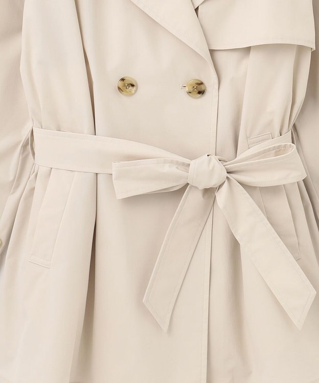 ANY SIS 【洗える】ライトプルーフハーフ トレンチ コート アイボリーベージュ