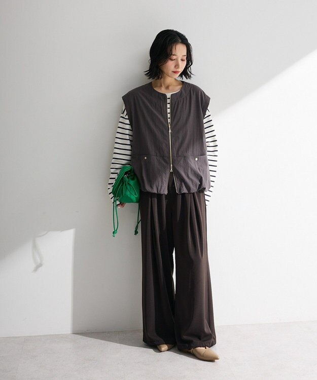 Green Parks サイドタックプルオーバー Border