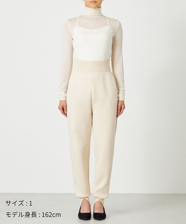NAVE 【ReNAVE・洗える】スムースニット パンツ ホワイト系