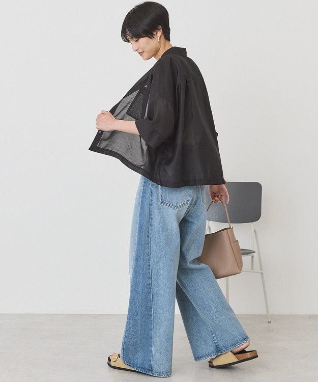 AMERICAN HOLIC 【先行予約】【WEB限定】Wポケットシアー半袖シャツ Black
