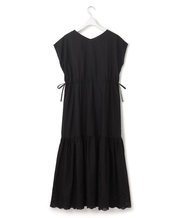 23区 【SLOW/洗える】エンブロイダリーレース ワンピース ブラック系