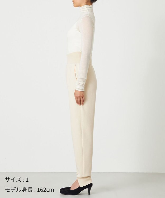 NAVE 【ReNAVE・洗える】スムースニット パンツ ホワイト系