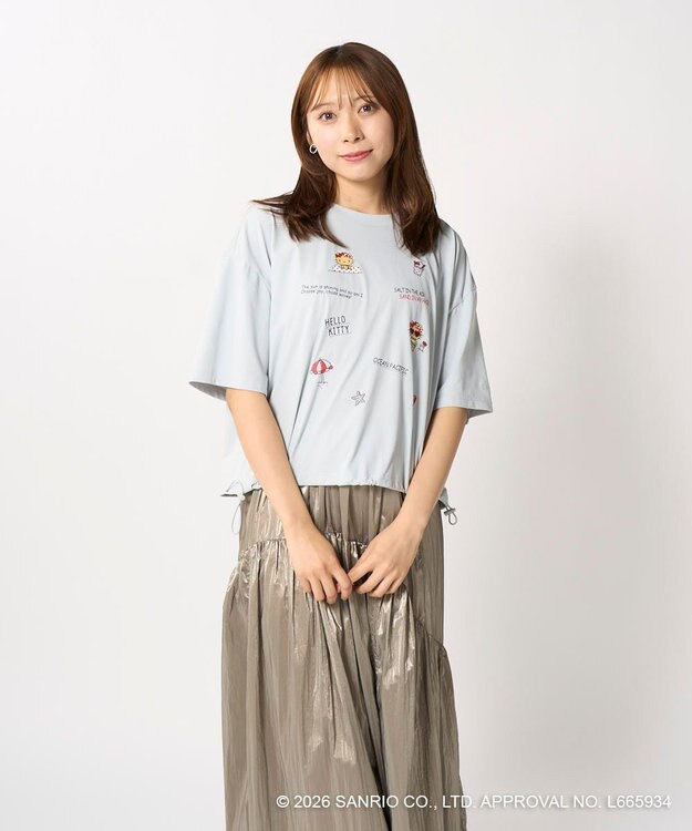 OP／FILA 【Ocean Pacific×ハローキティ】ラッシュTシャツ グレー