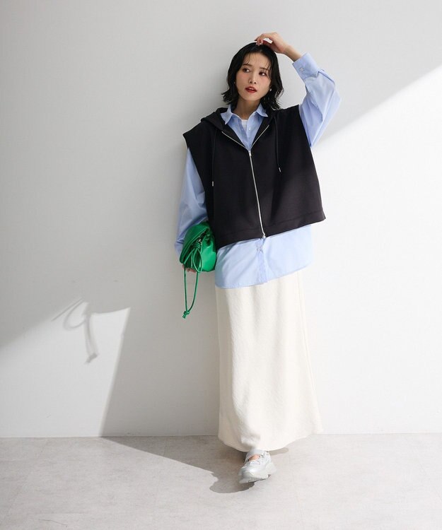 Green Parks フード付ベスト Black