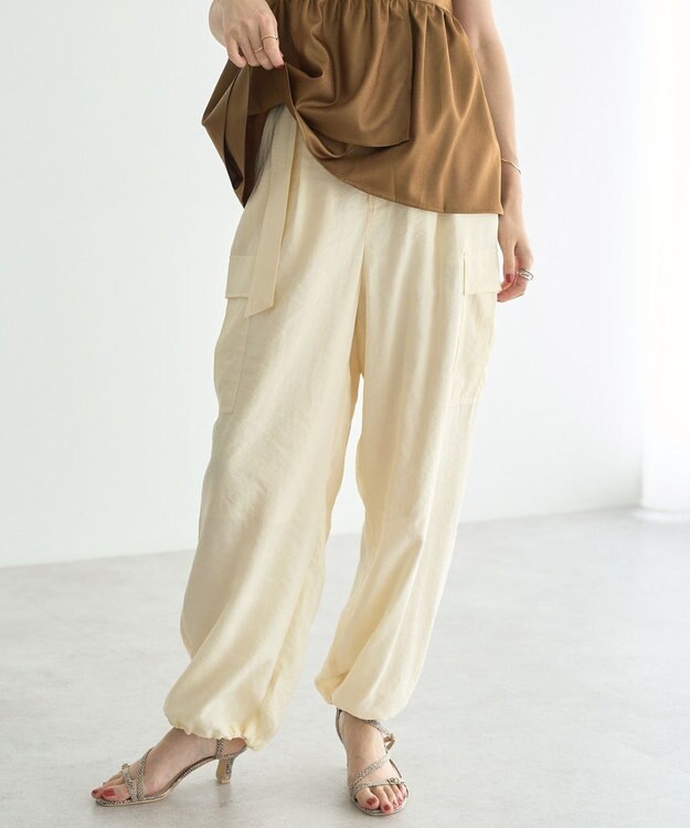 YECCA VECCA ベルテッドカーゴパンツ Ivory