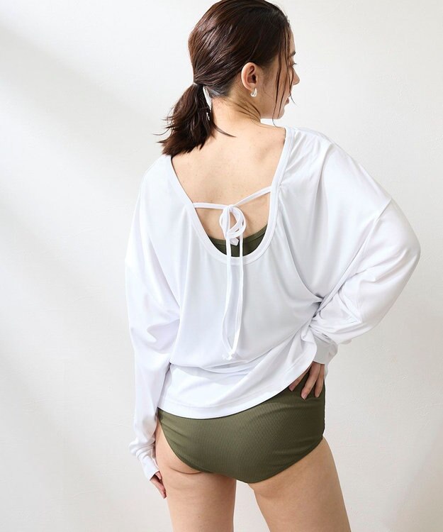 OP／FILA 【ocean pacific】ラッシュガード付き水着4点セット キャミデザイン カーキ