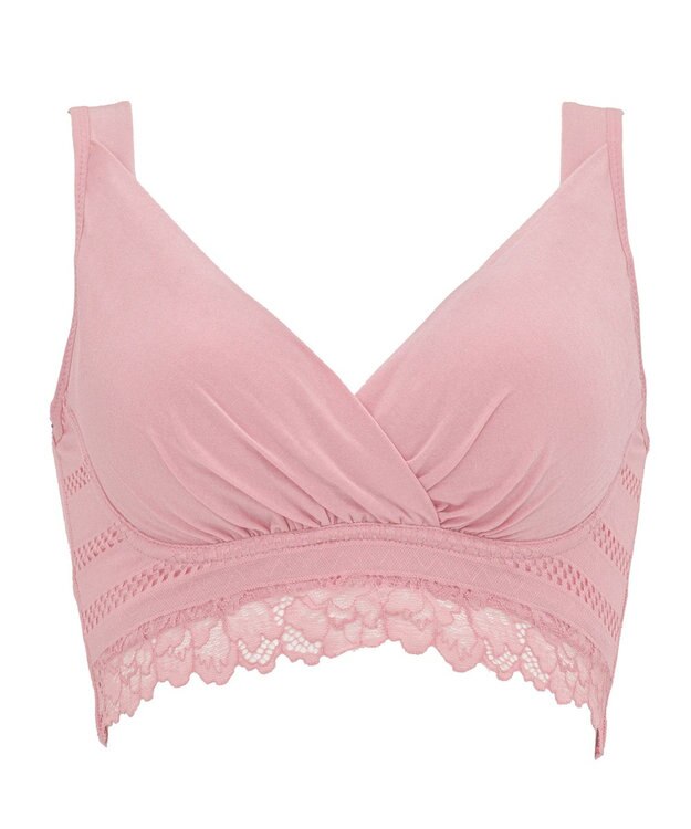 BRADELIS New York 【BRADELIS Me / ノンワイヤーブラジャー】オールインワンブラ ナイトブラ 補正 下着 24時間ラクに着用 綿混 しっかりフィット ブラデリス ME122105 ミスティーピンク