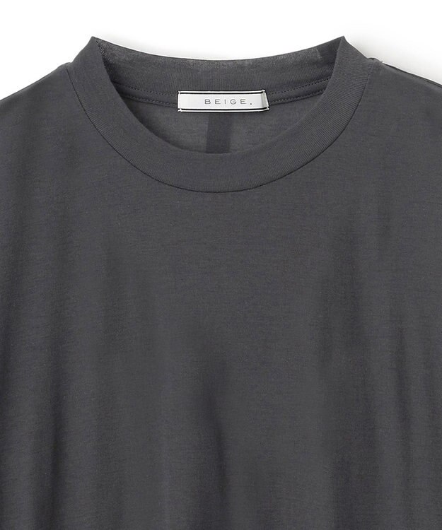 BEIGE， 【洗える】SORE / コットンシアークルーネックカットソー Slate