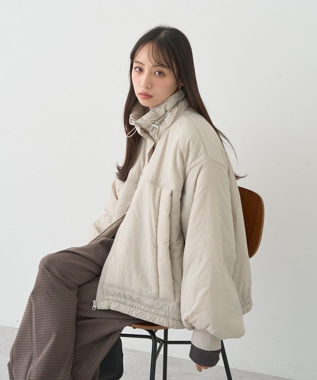 earth music&ecology モンスターコート Light Beige