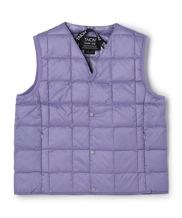 UNFILO 【120-150cm】TAION Vネック ダウンベスト(UNISEX) ラベンダー