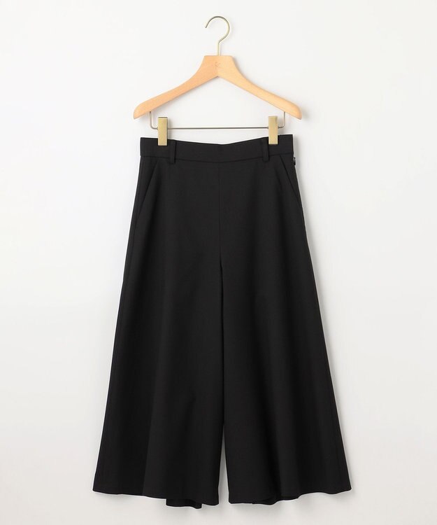 組曲 【WEB限定】ウールライクストレッチ フレアパンツ ブラック系9