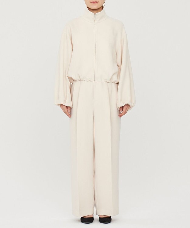 uncrave 【防シワ・洗濯機洗い可】ウォッシャブルダブルクロス トラックジャケット（uncrave STANDARD） エクリュ