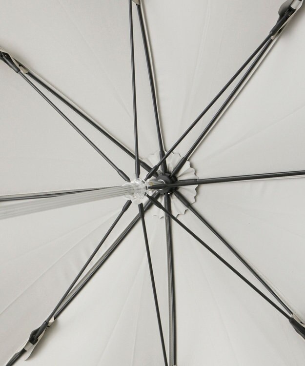 MOONBAT FURLA 晴雨兼用日傘 長傘 シャンブレー切継 ／遮光 遮熱 UV ターコイズ