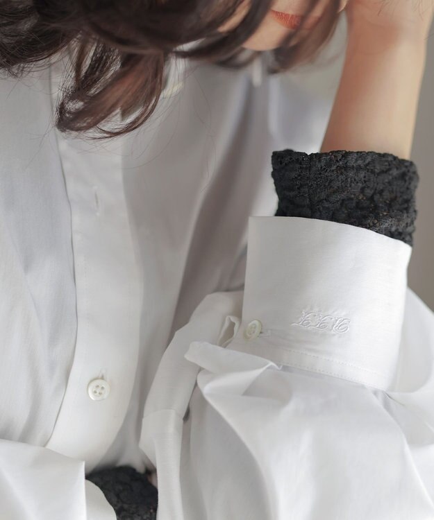 組曲 S エアリーシャーティング オーバーシャツ ホワイト系