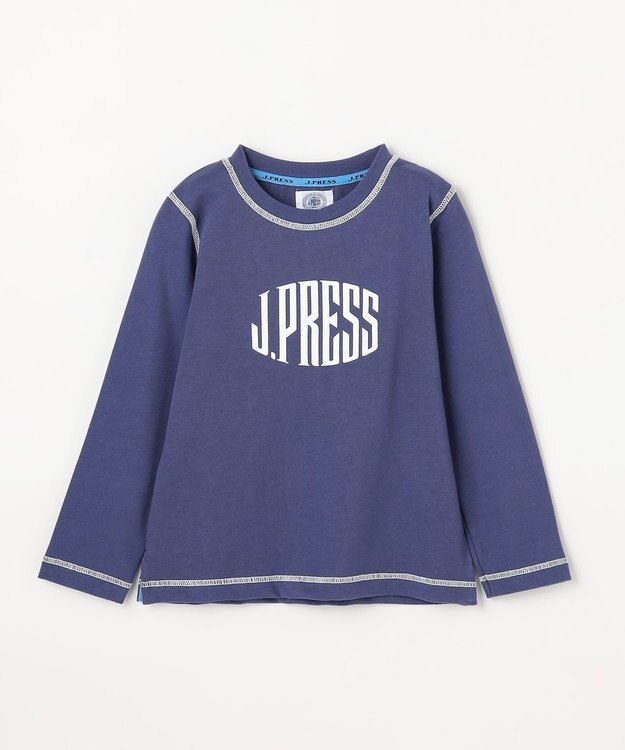 J.PRESS KIDS 【100-130cm】20/2 天竺ロゴ カットソー ダルブルー系
