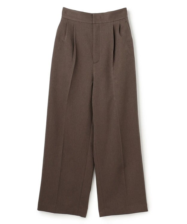 uncrave プルーフウールライクツイル ワイドパンツ ブラウン