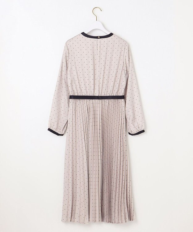 ANY SIS L 【2WAY】バイカラープリーツ ワンピース アイボリーベージュ系