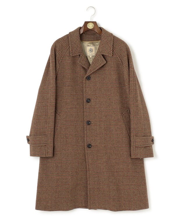 J.PRESS MEN 【KING SIZE】【JAPAN TWEED with REAL SHETLAND】ガンクラブチェック バルカラーコート ブラウン系4