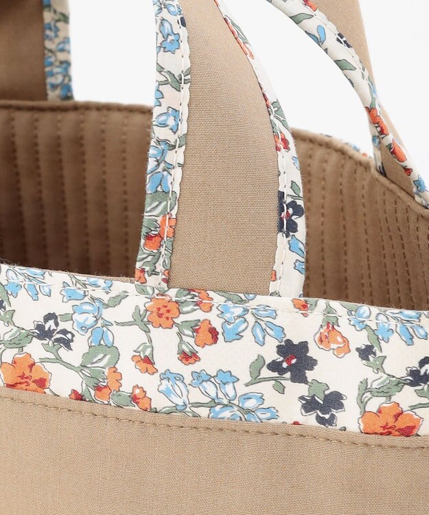 J.PRESS LADIES 【WEB限定カラーあり・リバーシブル】キルティング ミニトートバッグ モカ系