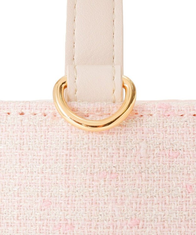 Maison de FLEUR ツイードキャリーオントートバッグ Pink