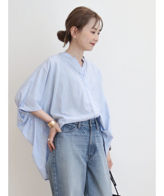 AMERICAN HOLIC 接触冷感＋ＵＶカット　ギャザースリーブブラウス