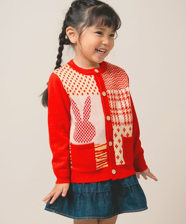 ami amie うさぎカーディガンFree Size レッド