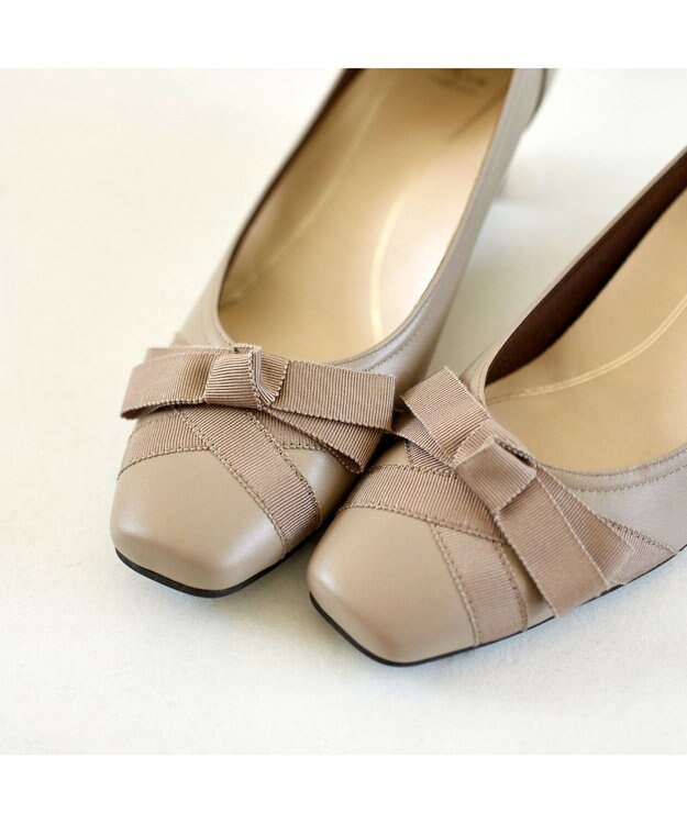 Riz raffinee <Riz raffinee>【3E】グログランリボンパンプス オーク