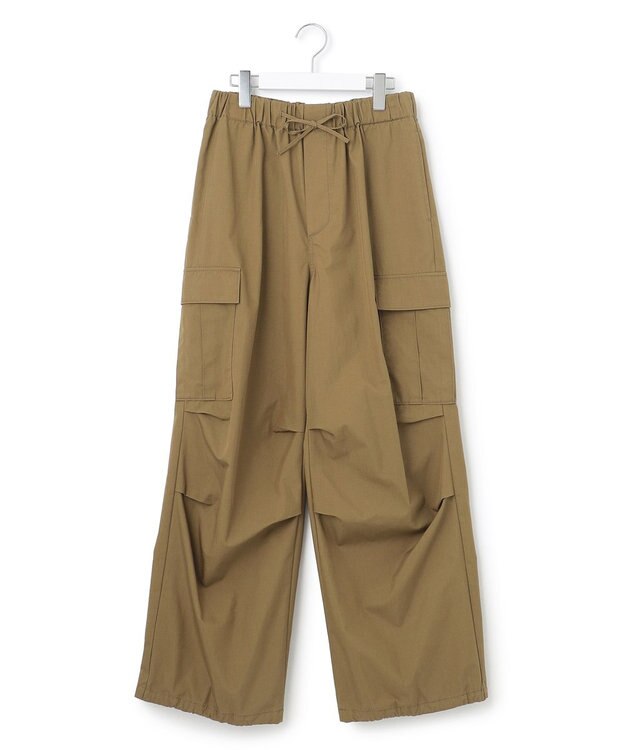 23区 L 【SLOW/一部店舗限定】ハイカウントギャバ パラシュート カーゴパンツ モスグリーン系