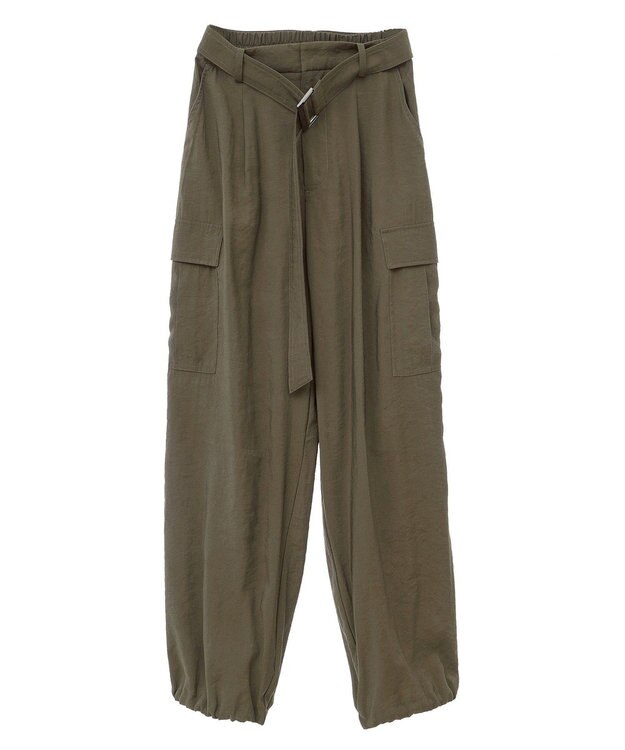 YECCA VECCA ベルテッドカーゴパンツ Khaki