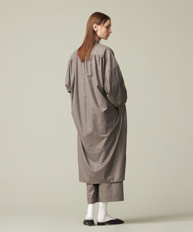 J.PRESS YORK STREET 【WOMEN】バックドレープ シャツワンピース グレー系