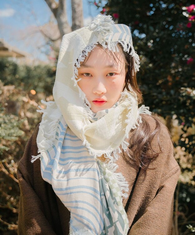 POLS コットン meadow モヒカンストール イエロー