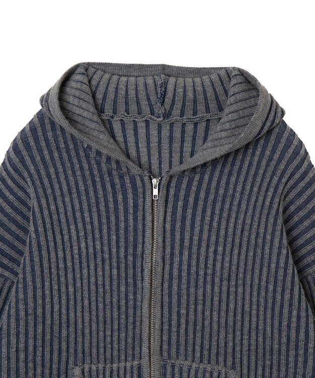 WEGO ヴィンテージライクZIPパーカー ブルー