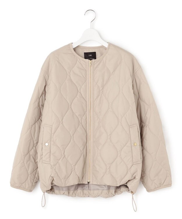 23区 【洗える/撥水加工】中綿 パディング アウター ベージュ系