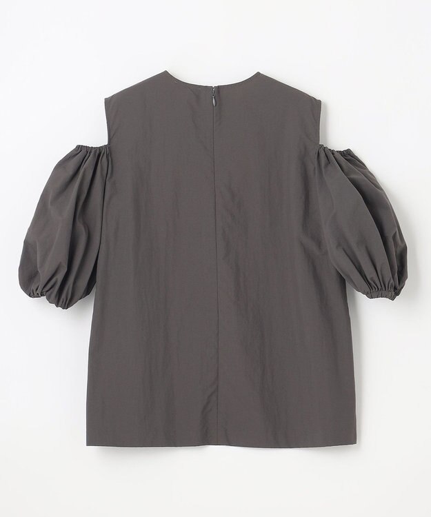 NAVE 【Nave　撥水機能・UVカット・透湿・接触冷感】ナイロンワッシャー ブラウス グレー系