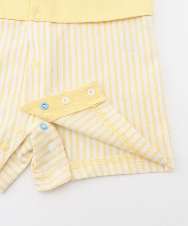 組曲 KIDS 【70cm】セーラーボーダー ロンパース イエロー系1