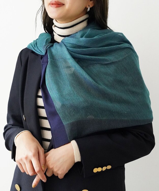 muto frame シルクカシミヤストール frame emeraldgreen
