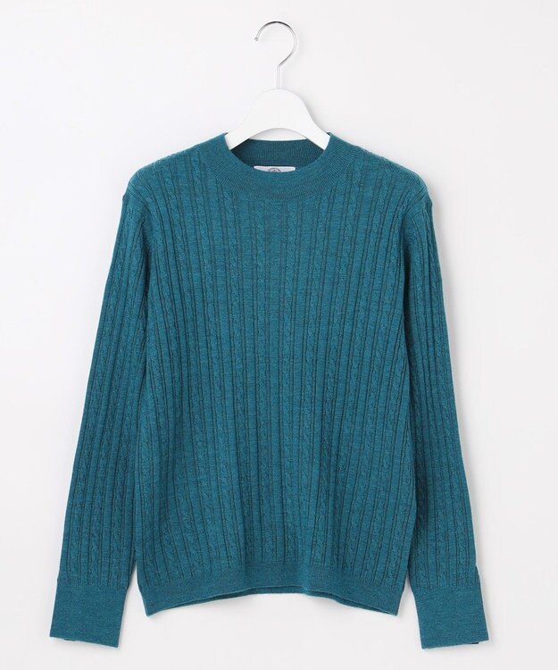 J.PRESS LADIES KNIT BASIC クルーネック ニット エメラルド系
