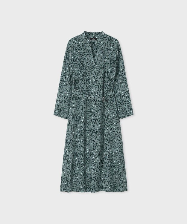 Paul Smith Horseshoe Leopard プリント ワンピース グレイッシュブルー