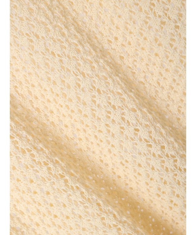 earth music&ecology メッシュ編みニットプルオーバー Ivory