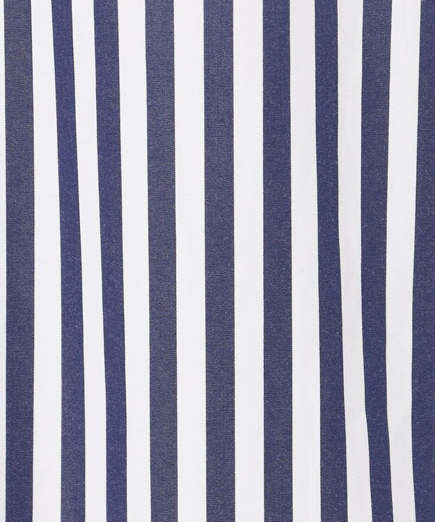 J.PRESS MEN 【J.PRESS ORIGINALS】Broad Stripe Open Half Sleeve Shirt / Baggy-Fit ネイビー系1