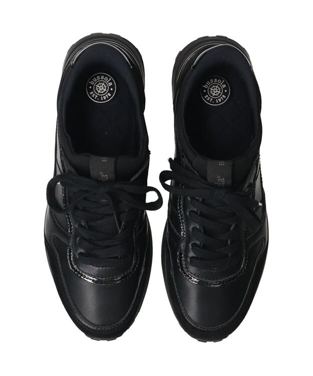 INTER-CHAUSSURES 【BUSSOLA】撥水スリッポンスニーカー​ ブラック
