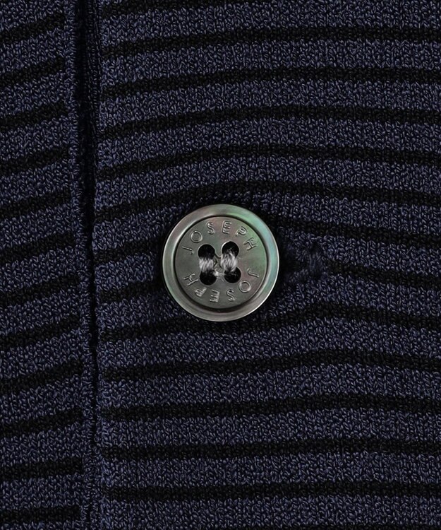 JOSEPH HOMME 【新柄】リュクスレーヨンボーダー　ポロニット ネイビー系1