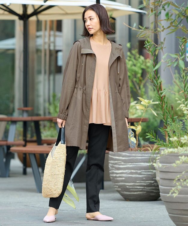 自由区 【XSサイズ～/洗える】シアー ライトコート ブラウン系