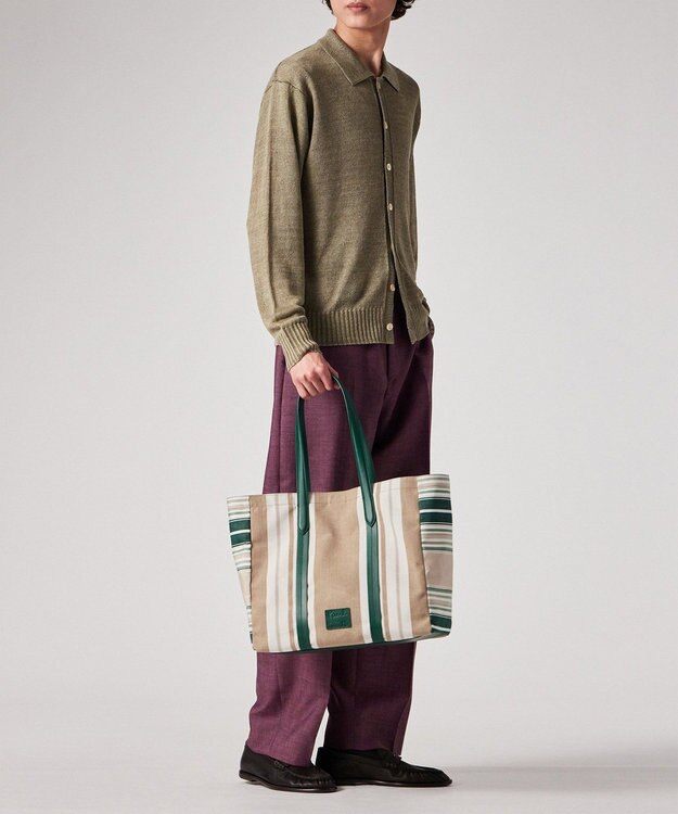 Paul Smith ウーブンストライプ トートバッグ グリーン