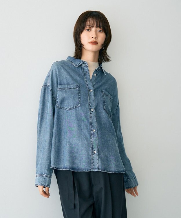 YECCA VECCA バイオ加工ヴィンテージデニムシャツ Indigo