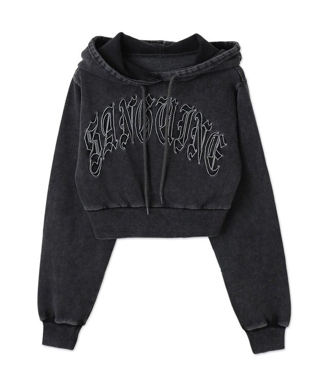 WEGO グラフィックアシッドウォッシュショートプルパーカー 柄2