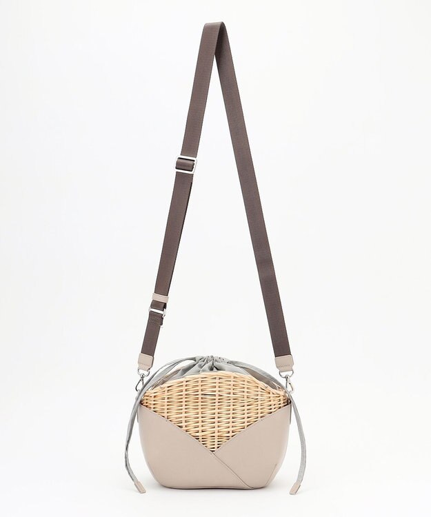 Y'SACCS 【ムック本掲載】ウィッカーバスケットショルダー ライトベージュ